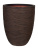 Кашпо Capi nature rib nl vase elegant low dark brown - Фото 1