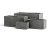 Кашпо EFFECTORY BETON низкий прямоугольник темно-серый бетон - Фото 1