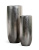Кашпо EFFECTORY METALL высокий округлый конус стальное серебро - Фото 1