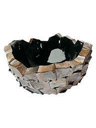 Кашпо Shell mother of pearl brown bowl