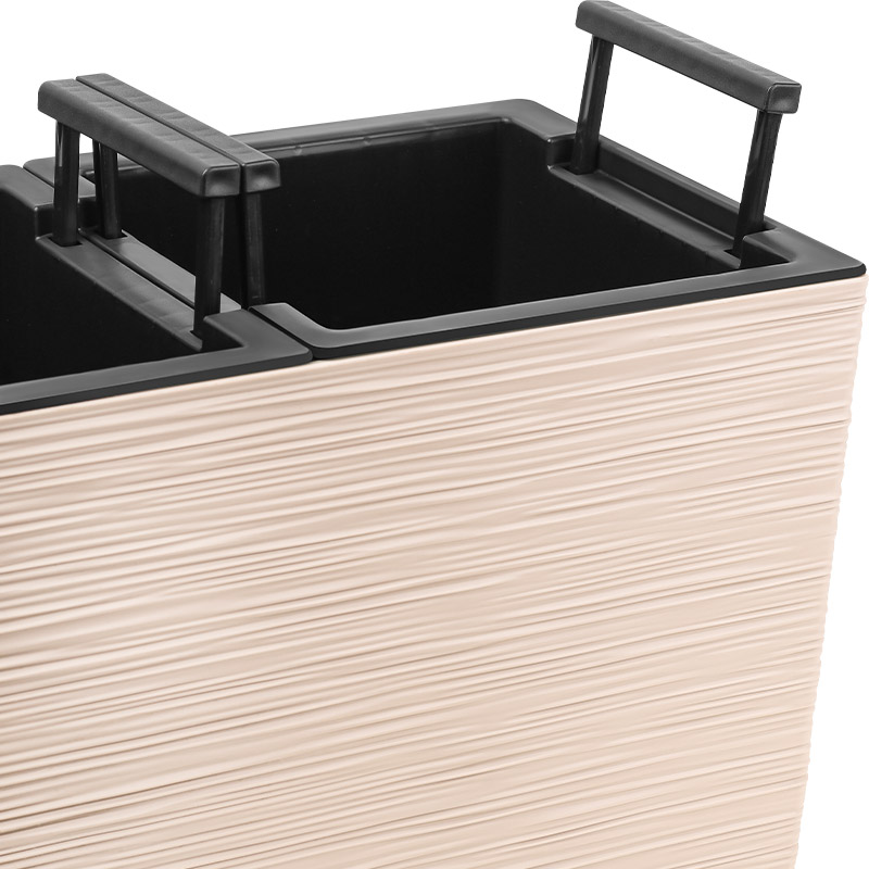 Кашпо Балкони трио ребристый (пудра)_1