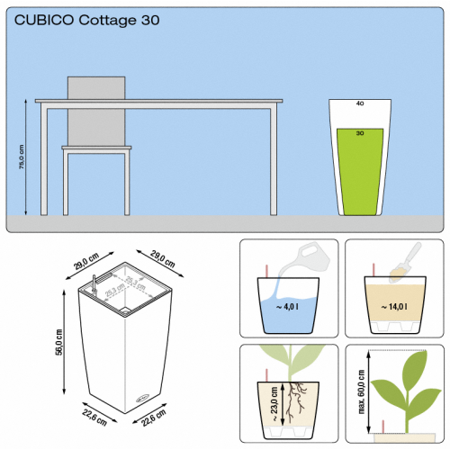 Кашпо Лечуза Кубико Коттадж (черный графит)_2
