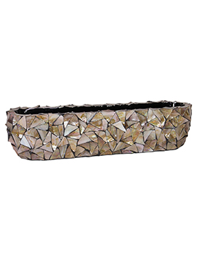 Кашпо Shell table top planter brown mother of pearl