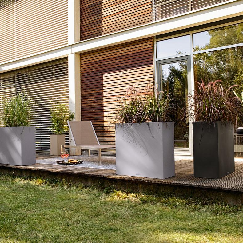 Кашпо Канто Стоун 80 вайд (графитовый черный)_2