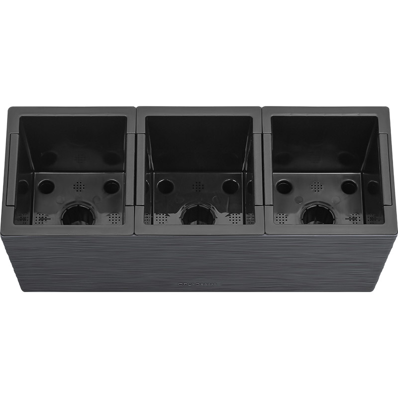 Кашпо Балкони трио ребристый (антрацит)_3