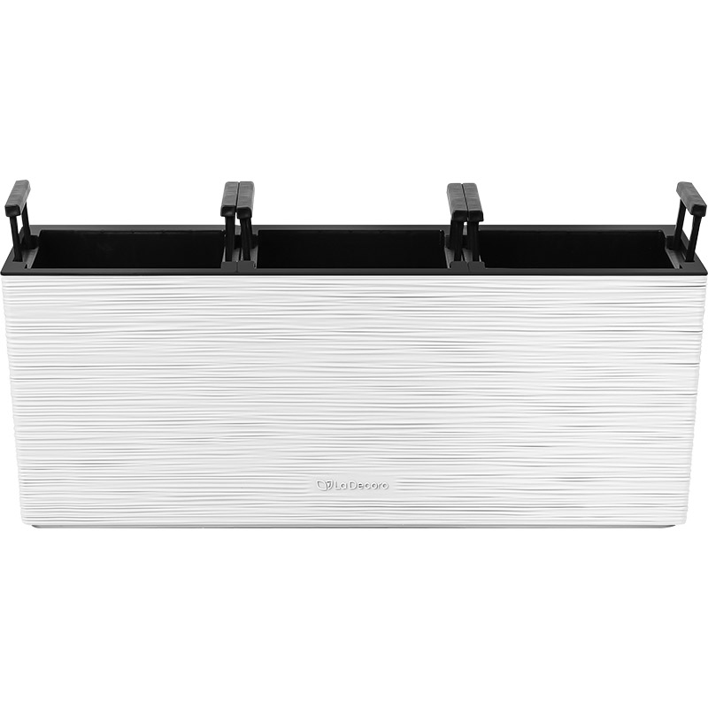 Кашпо Балкони трио ребристый (белый)_2