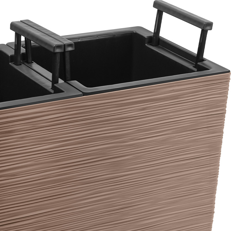 Кашпо Балкони трио ребристый (пралине)_3