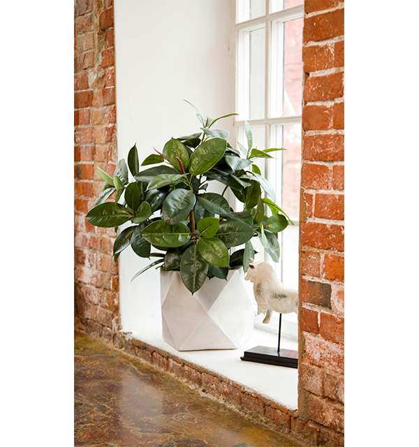 Кашпо Геометри Ромб (слоновая кость)_