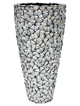 Кашпо Shell planter mother of pearl silver-blue