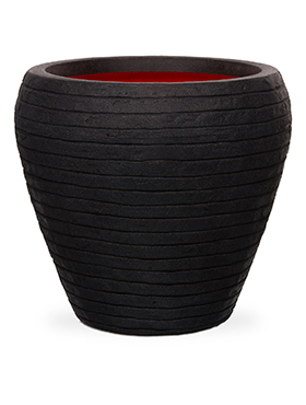 Кашпо Capi nature row nl vase tapering round black