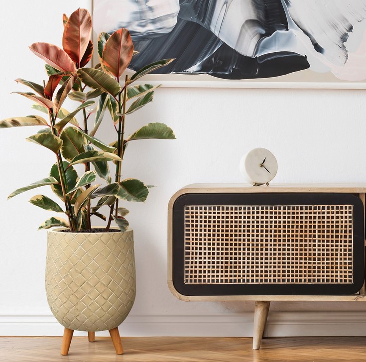 Кашпо Джерси с Подставкой бежевое_3