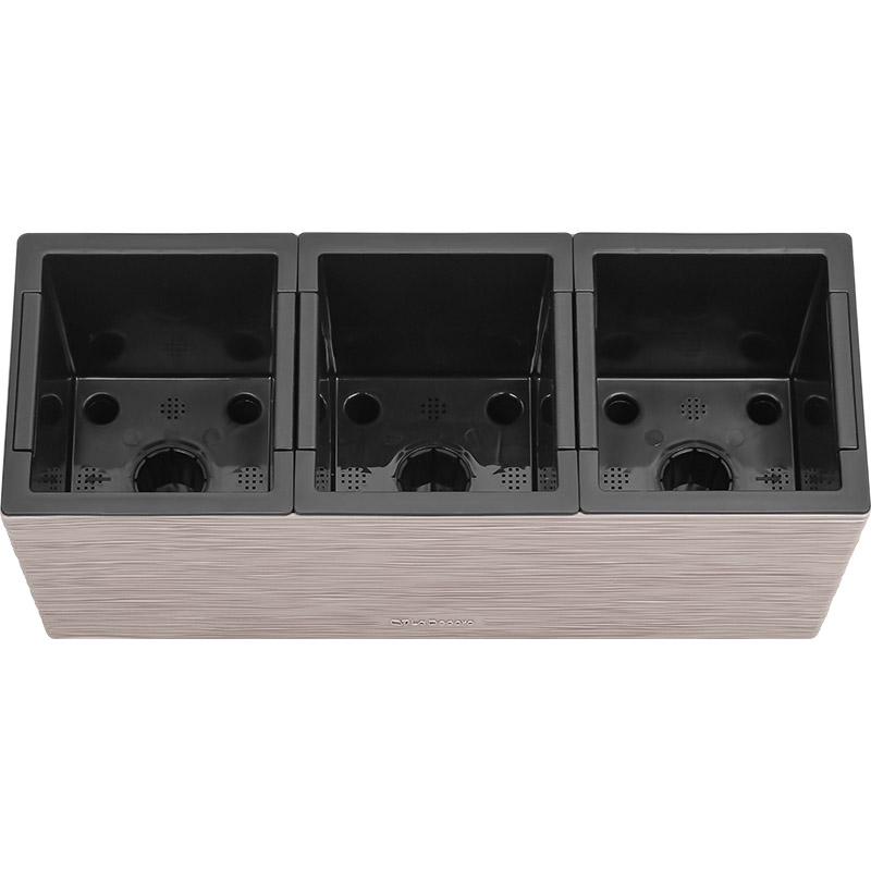 Кашпо Балкони трио ребристый (латте)_1