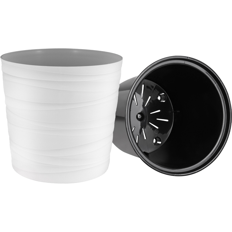 Кашпо Урбан низкое (белый)_