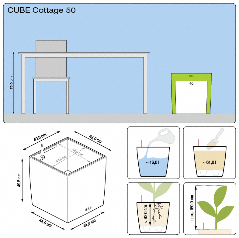 Кашпо Лечуза Куб Коттадж (графитовый черный)_5