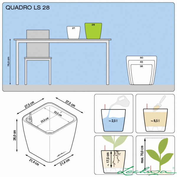 Кашпо Лечуза Квадро ЛС (черный)_3