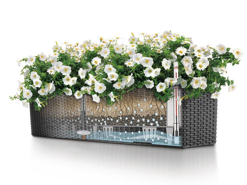 Кашпо Лечуза Балконера Коттадж 80 (светло-бежевый)_