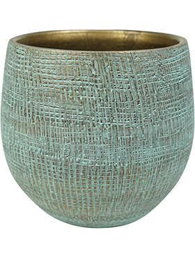 Кашпо Indoor pottery pot ryan shiny blue