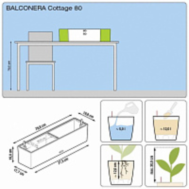 Кашпо Лечуза Балконера Коттадж 80 (светло-серый)_2