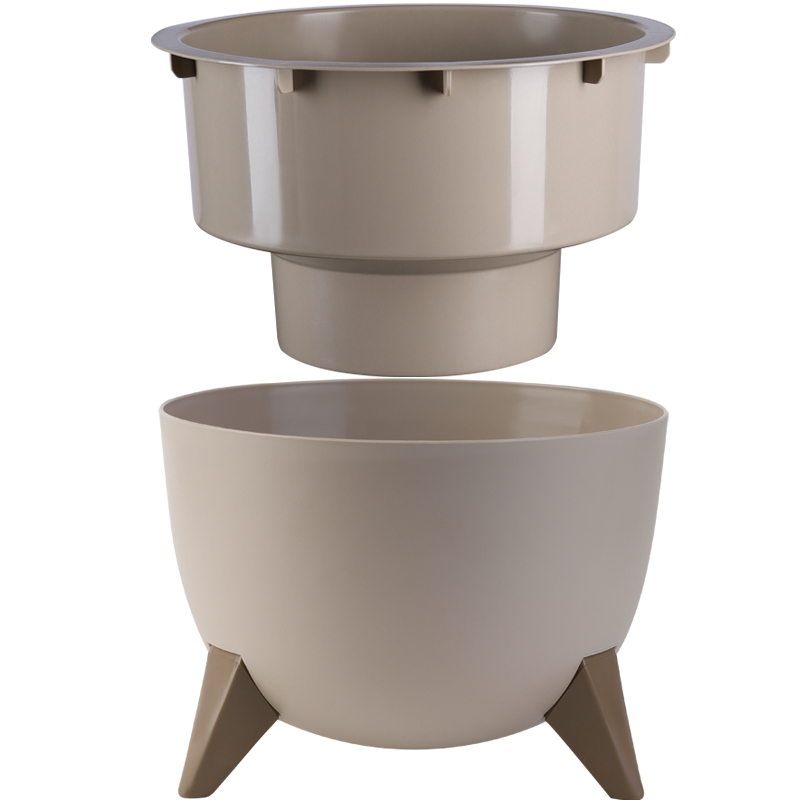 Кашпо Чаша на ножках (Кремовый)_1
