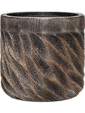 Кашпо Luxe lite universe wave cylinder bronze