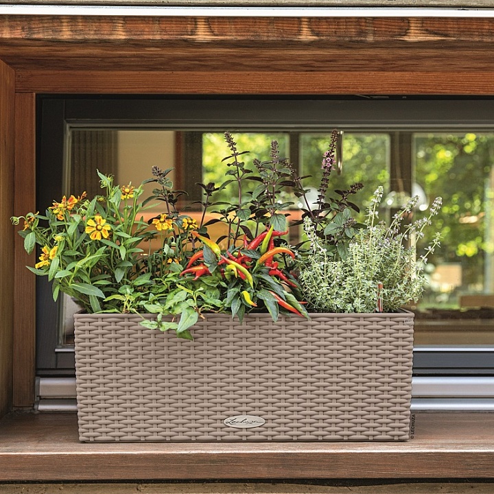 Кашпо Лечуза Балконера Коттадж 80 (светло-бежевый)_4