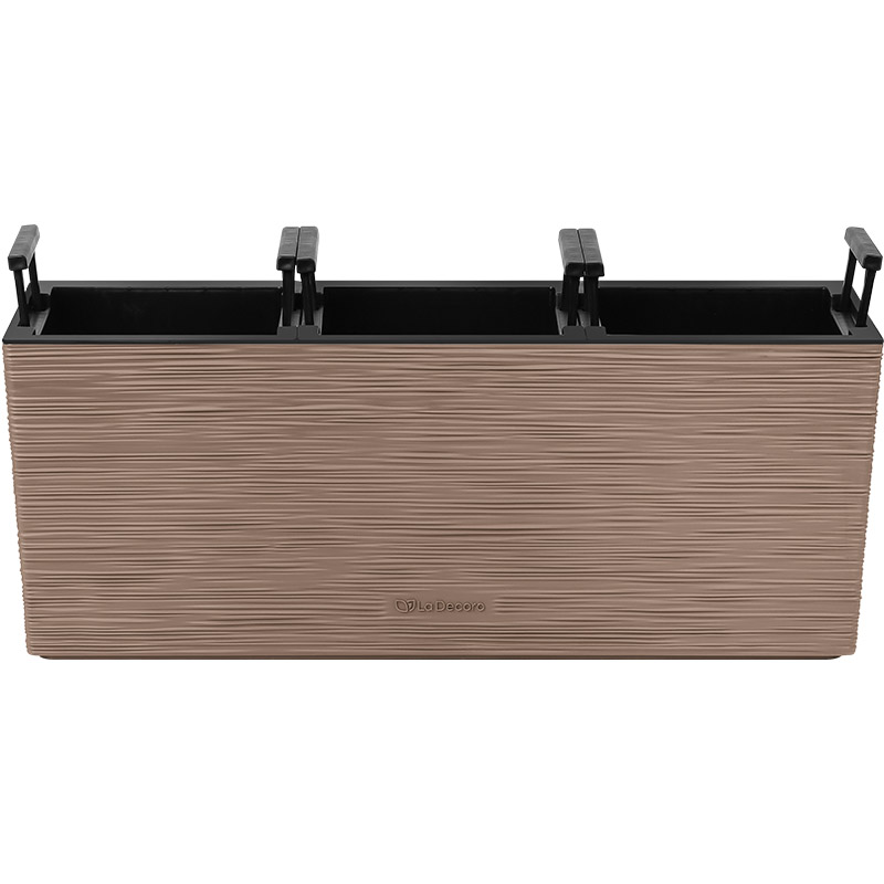 Кашпо Балкони трио ребристый (пралине)_1