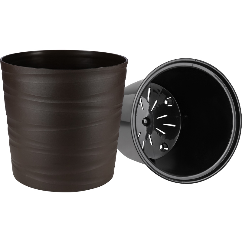 Кашпо Урбан низкое (коричневый)_