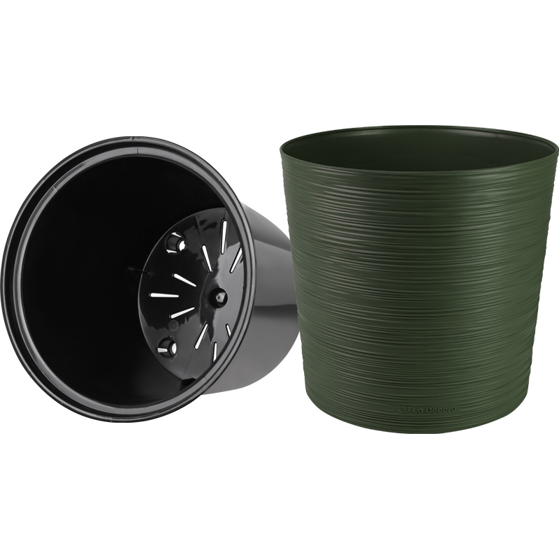 Кашпо Цилиндр ребристый (хвоя)_