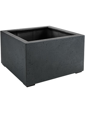 Кашпо Grigio low cube anthracite-concrete