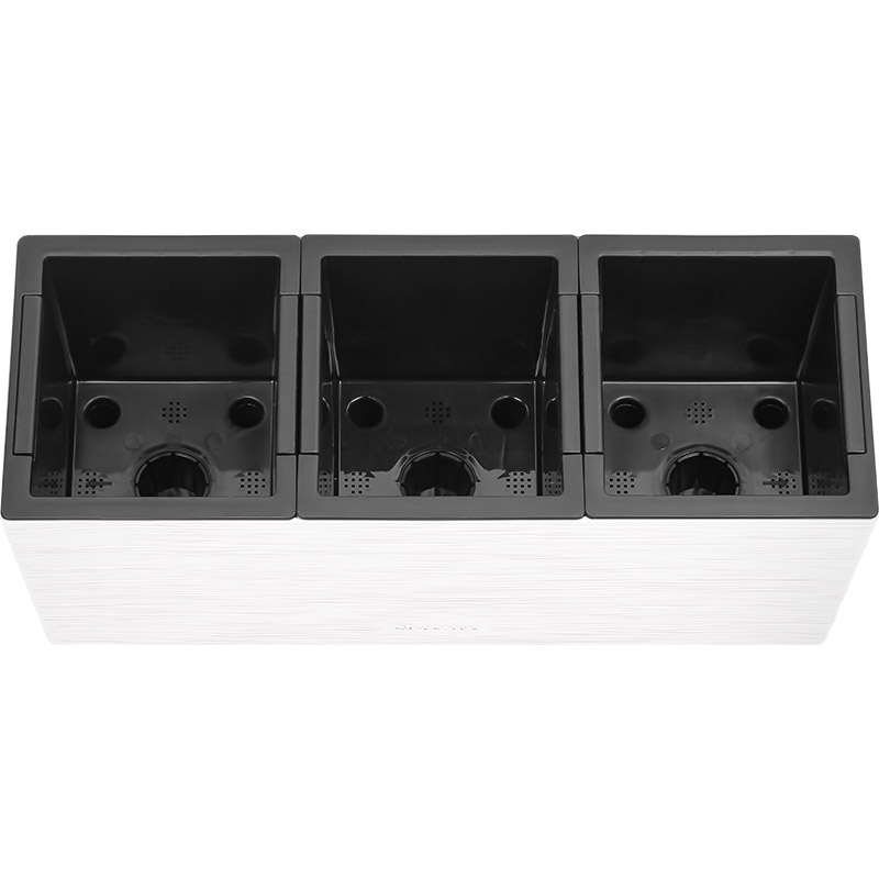 Кашпо Балкони трио ребристый (белый)_1