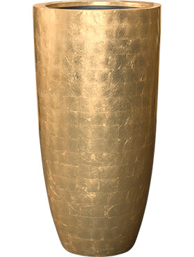 Кашпо Metallic silver leaf partner glossy gold (с техническим горшком)