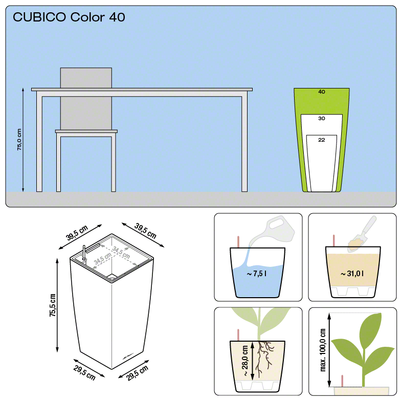 Кашпо Лечуза Кубико Колор (белый)_4