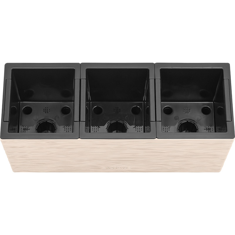 Кашпо Балкони трио ребристый (пудра)_2