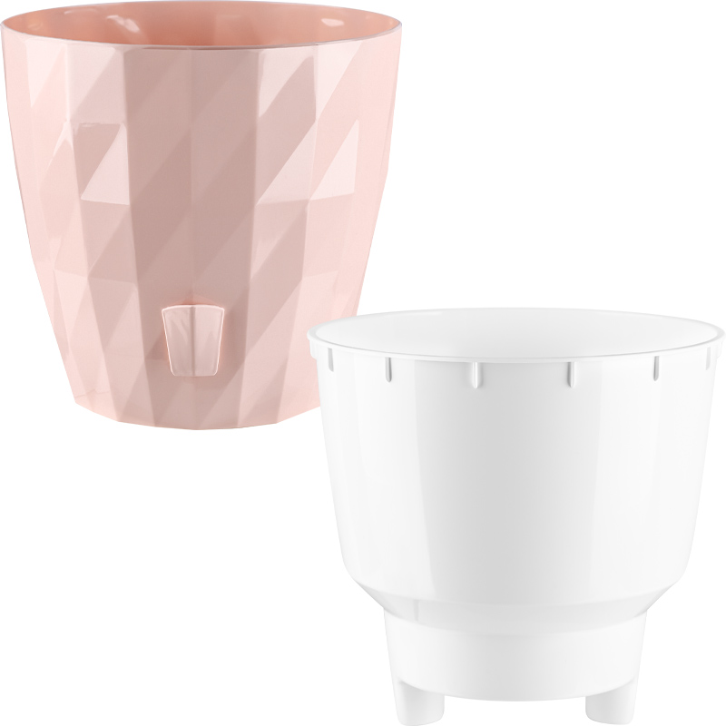 Кашпо Фрактал (бежево-розовый)_2