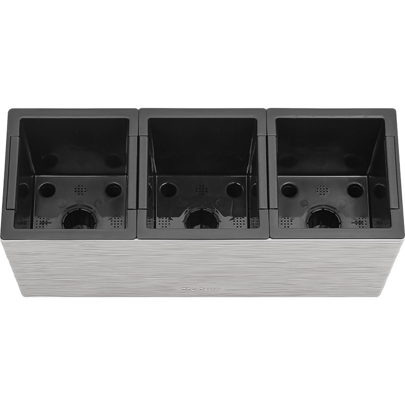 Кашпо Балкони трио ребристый (серый)_1