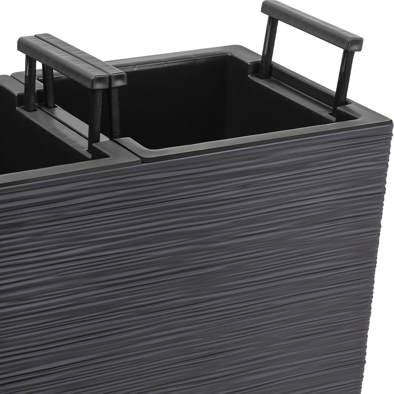 Кашпо Балкони трио ребристый (антрацит)_2