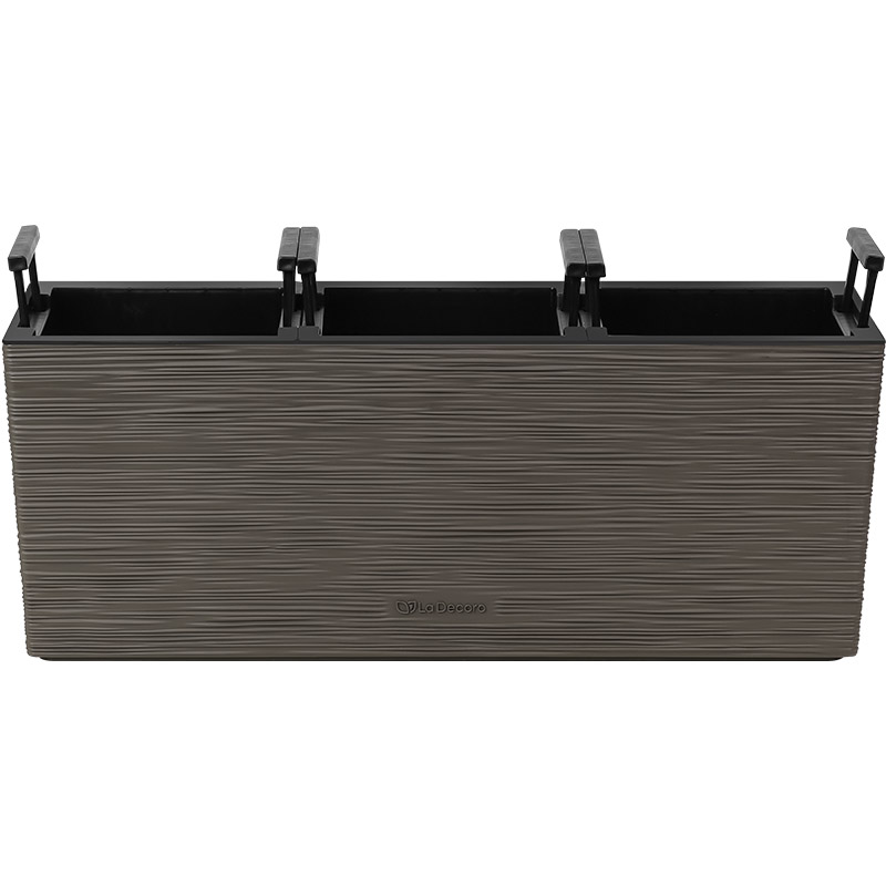 Кашпо Балкони трио ребристый (трюфель)_3