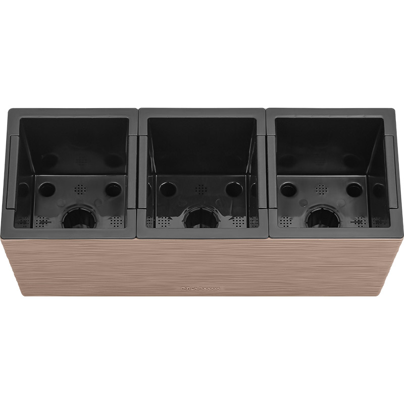 Кашпо Балкони трио ребристый (пралине)_