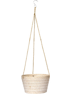 Подвесное кашпо Fibrics bamboo hanging basket rib sand (per 12 pcs.)