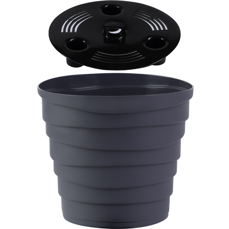 Кашпо Дюна со вторым дном (антрацит)_4