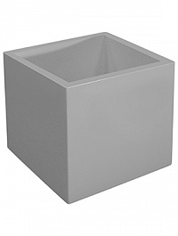 Кашпо Stiel trend topper on ring colour matt (waterproof) серое кубическое