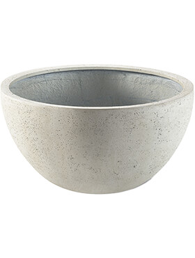 Кашпо Grigio low egg pot antique white-concrete