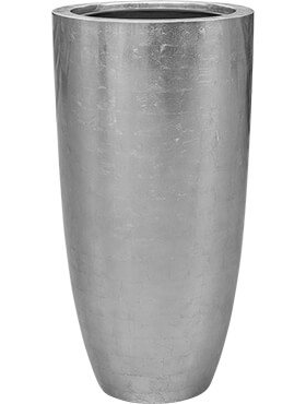Кашпо Metallic silver leaf partner glossy silver (с техническим горшком)