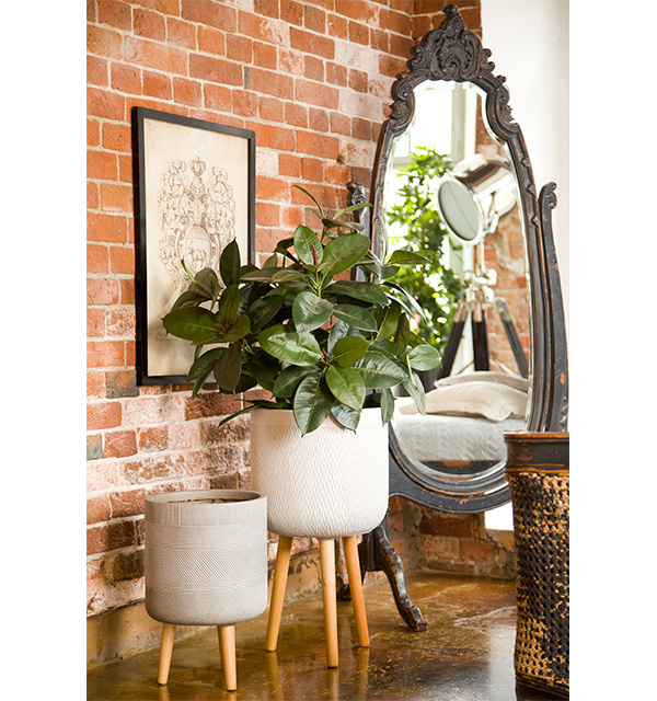 Кашпо Лотус с Подставкой слоновая кость_2