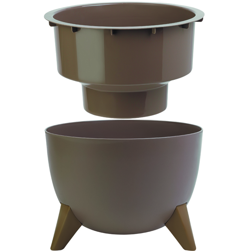 Кашпо Чаша на ножках (Мокачино)_1