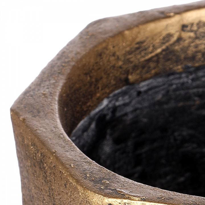 Кашпо Геометри Круглое (золотое)_2