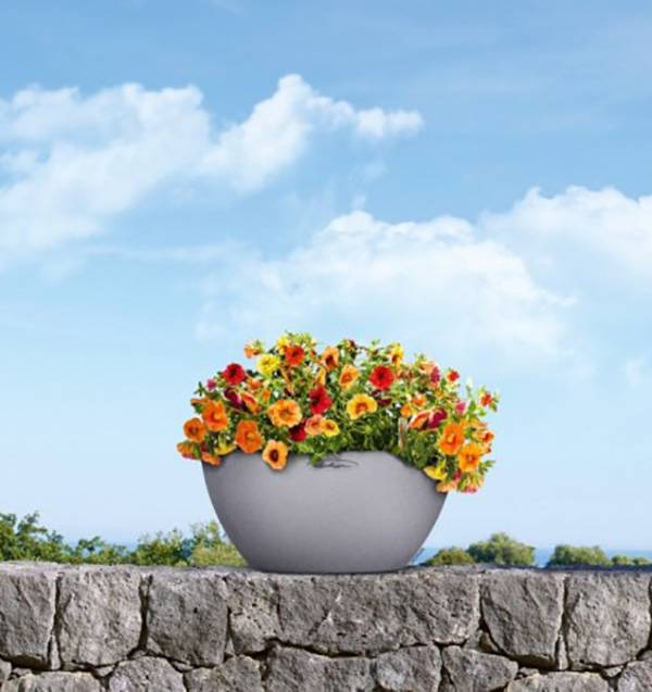 Кашпо Лечуза Кубето Стоун (серый камень)_5