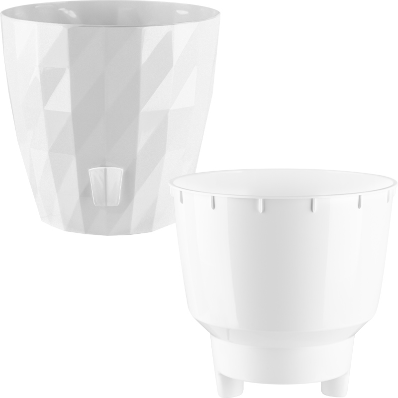 Кашпо Фрактал (белый)_1