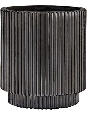 Кашпо Capi nature vase cylinder groove i black