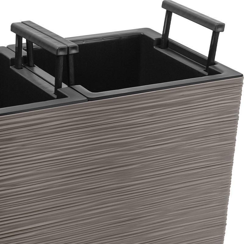 Кашпо Балкони трио ребристый (трюфель)_1